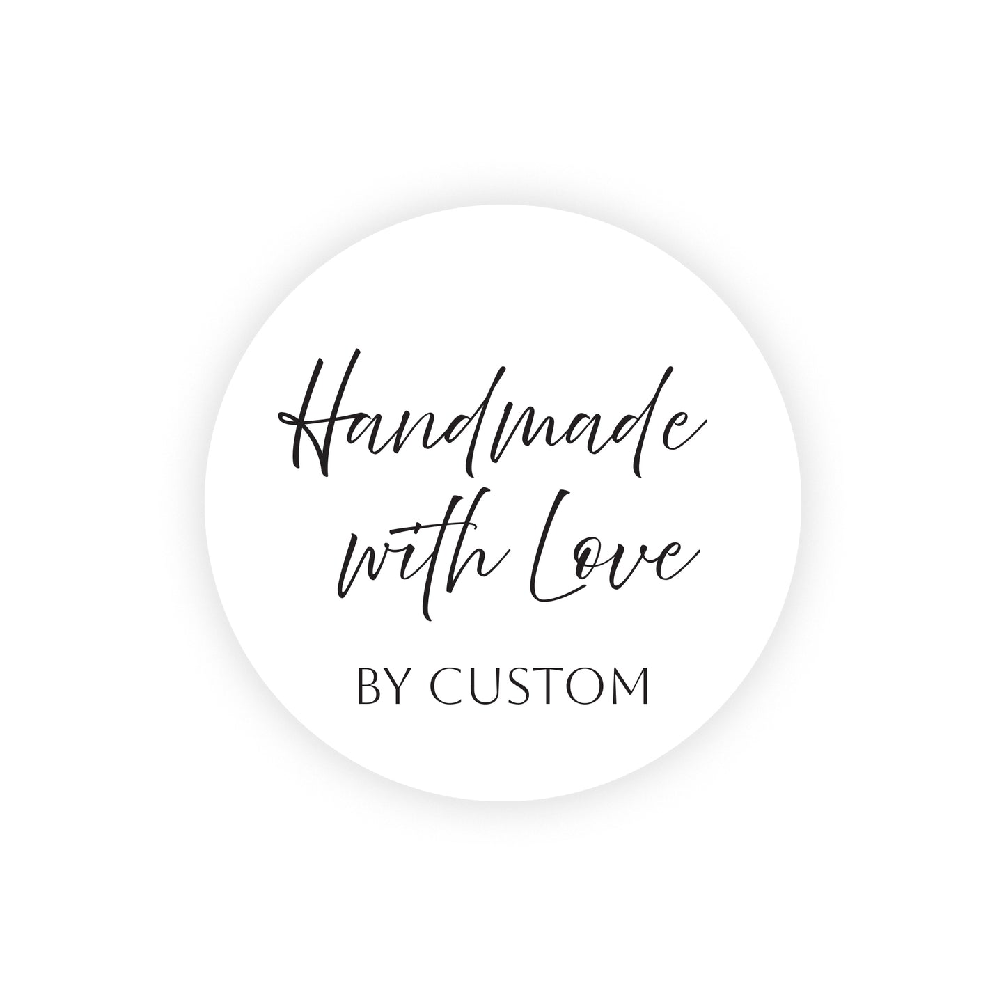 Custom Handmade with Love sticker