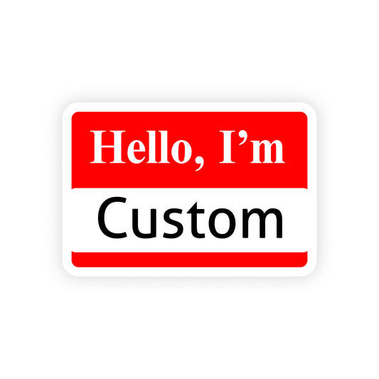 Custom Name Tag sticker - Ziggy Stickers