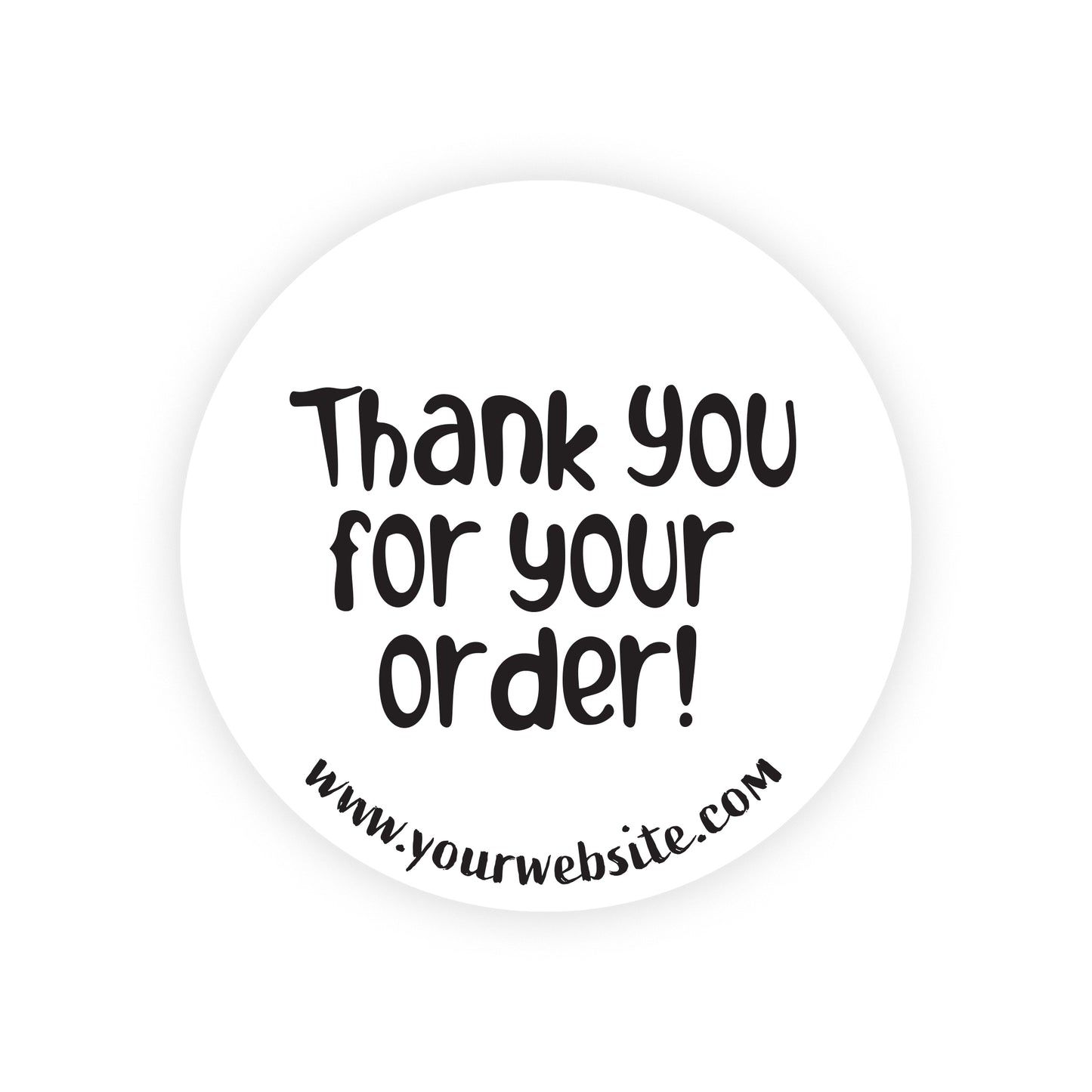 Custom business thank you sticker